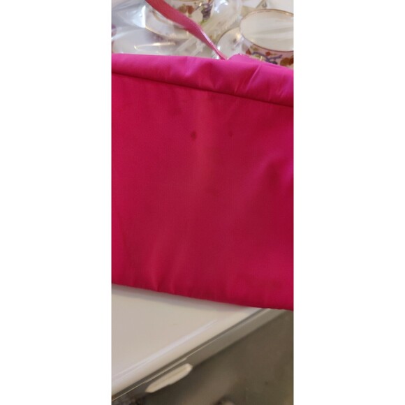 Kate Spade Pink/Fuchsia Purse Handbag Double Strap Short Drop Faux Leather Trim - Picture 7 of 16